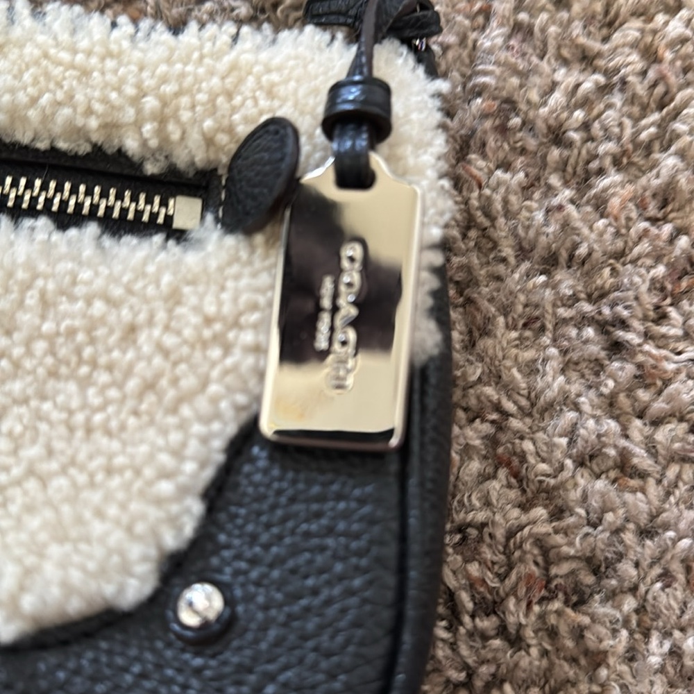 Coach Rhyder Shearling Pouchette Crossbody - Picture 3 of 15
